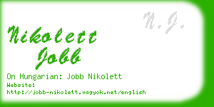 nikolett jobb business card